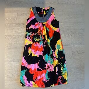 Soca St John Artsy Colorful Dress Sequined Neckline